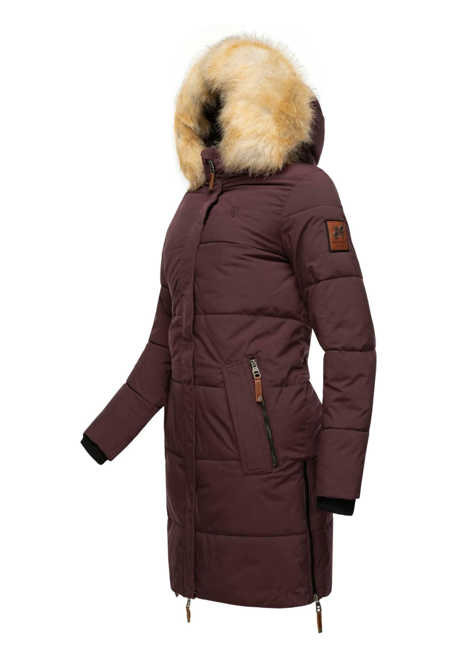 Navahoo Halina - Abrigo De Invierno - Dark Red Melange - Image 4