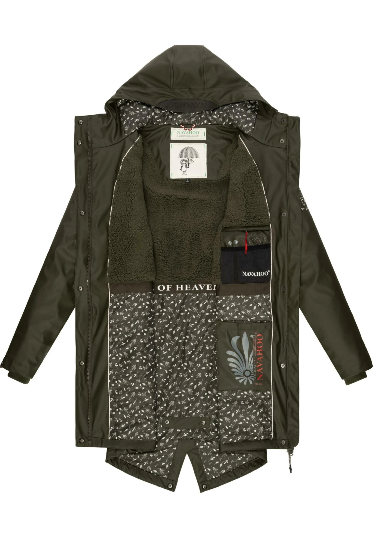 Navahoo Flower Of Ocean - Parka - Dark Olive - Image 4
