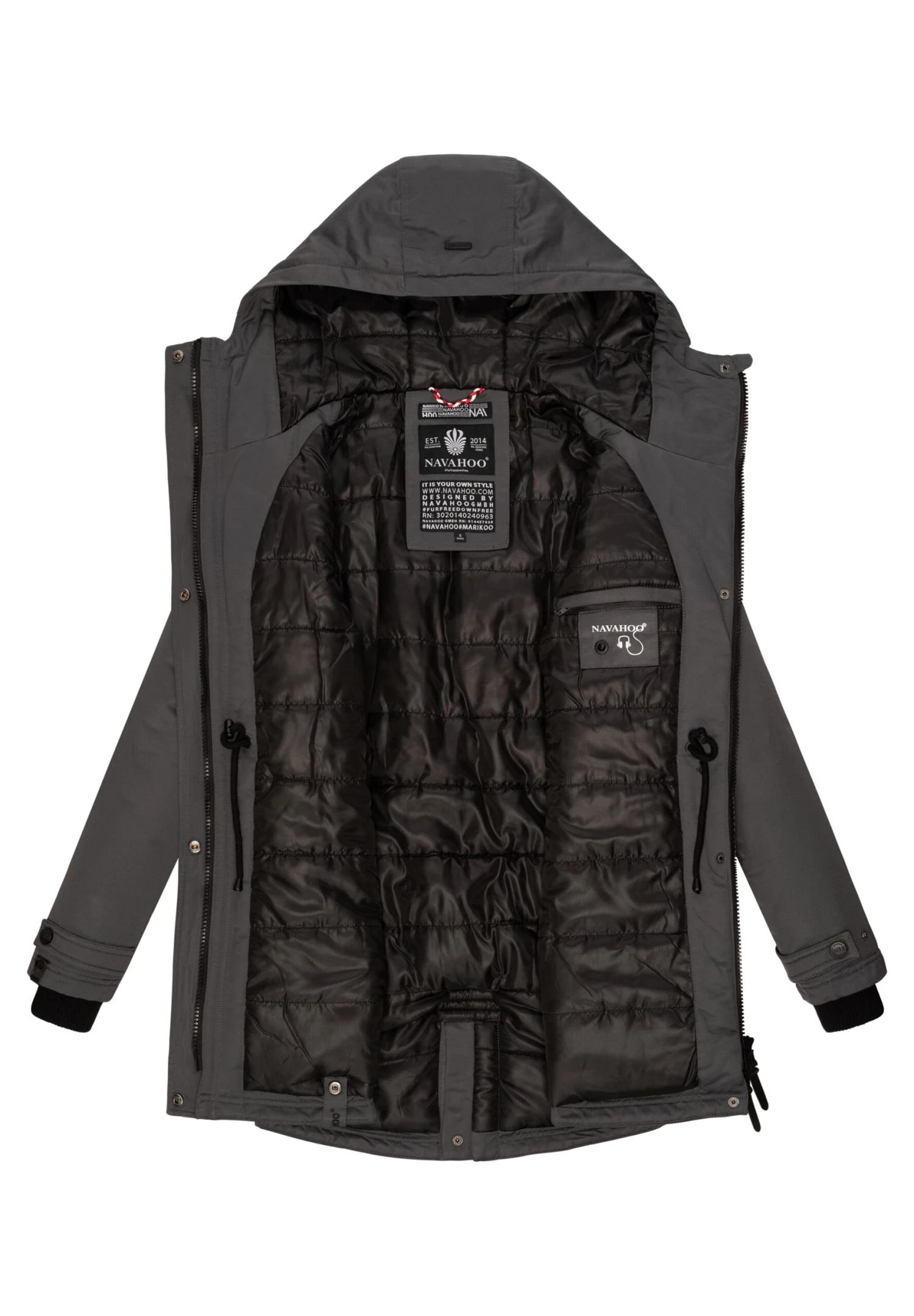 Navahoo Avrille Ii - Abrigo De Invierno - Dark Grey - Image 8