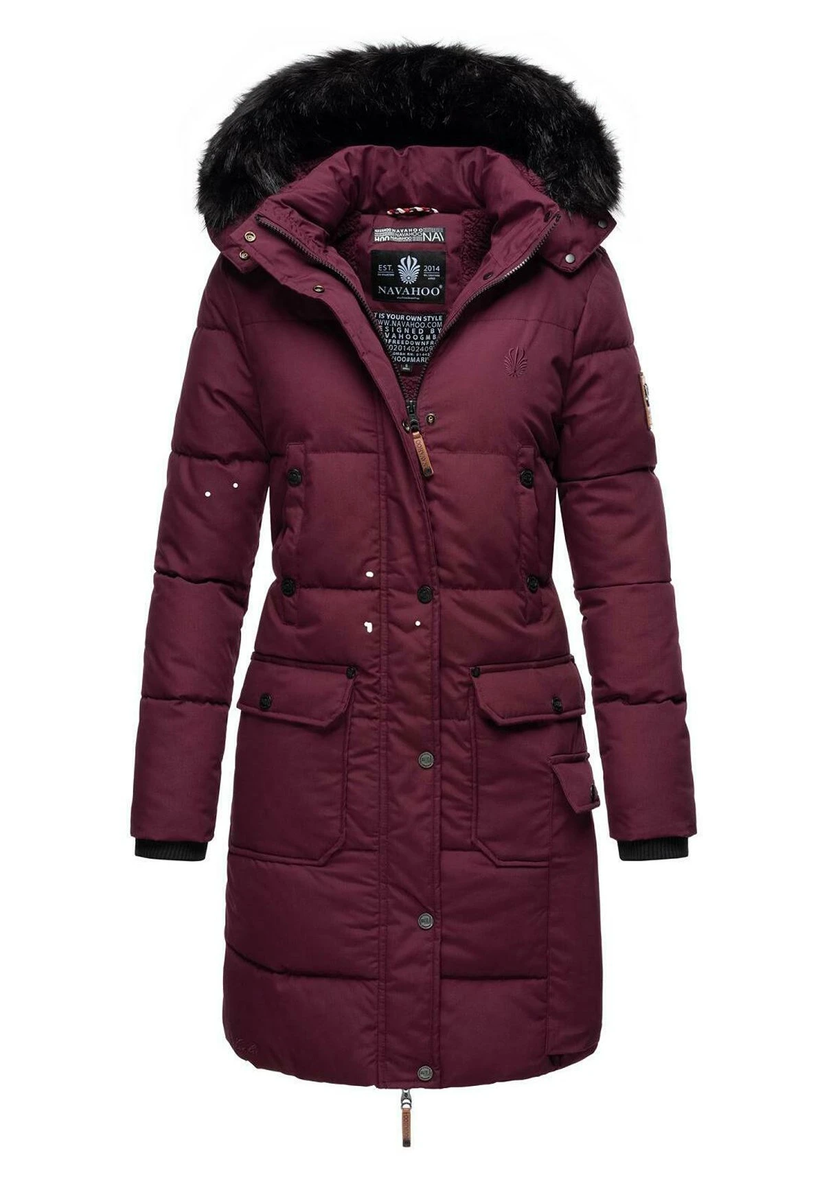 Navahoo Abrigo De Invierno - Dark Red Melange