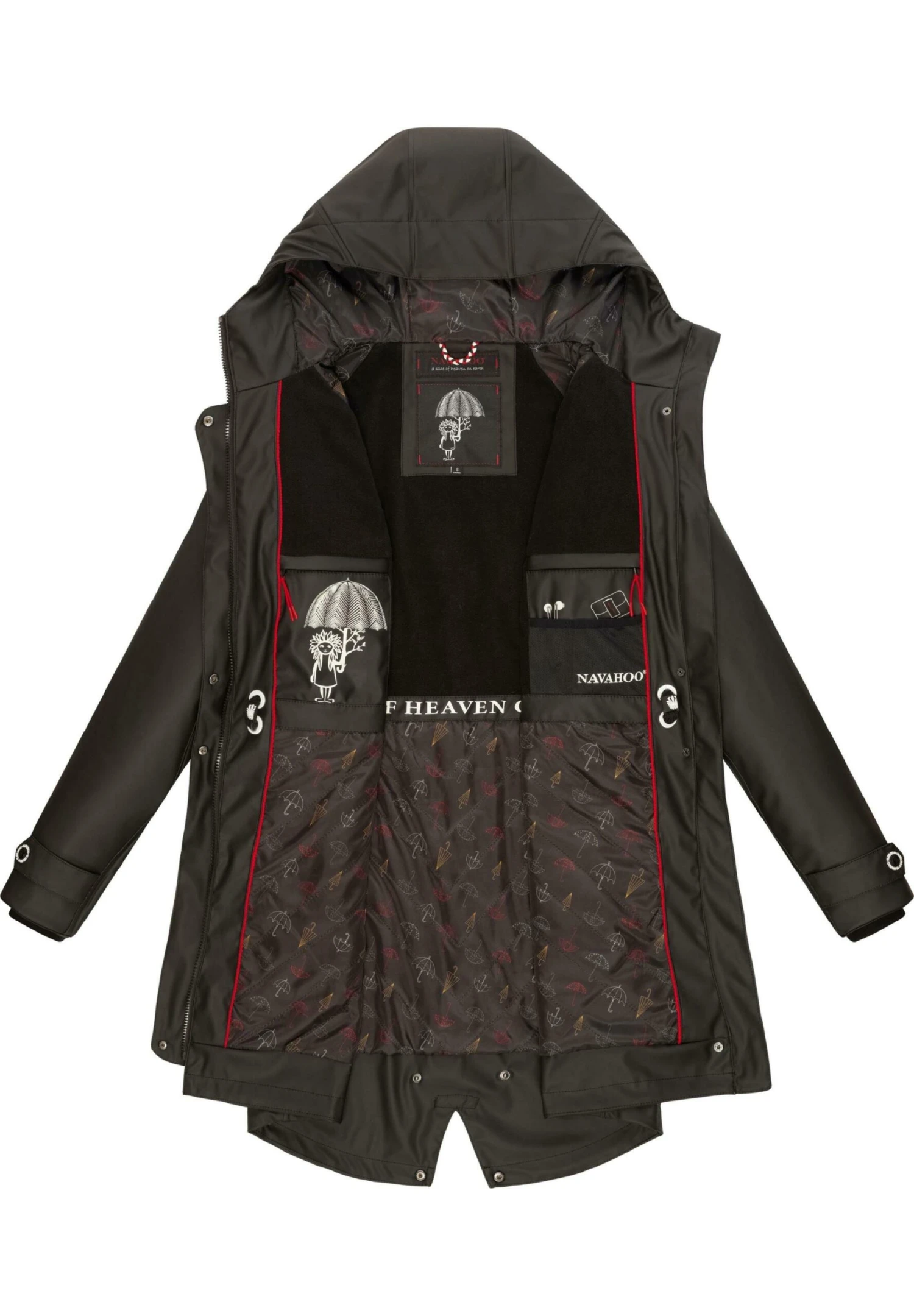 Navahoo Rainy Flower - Parka - Black - Image 4