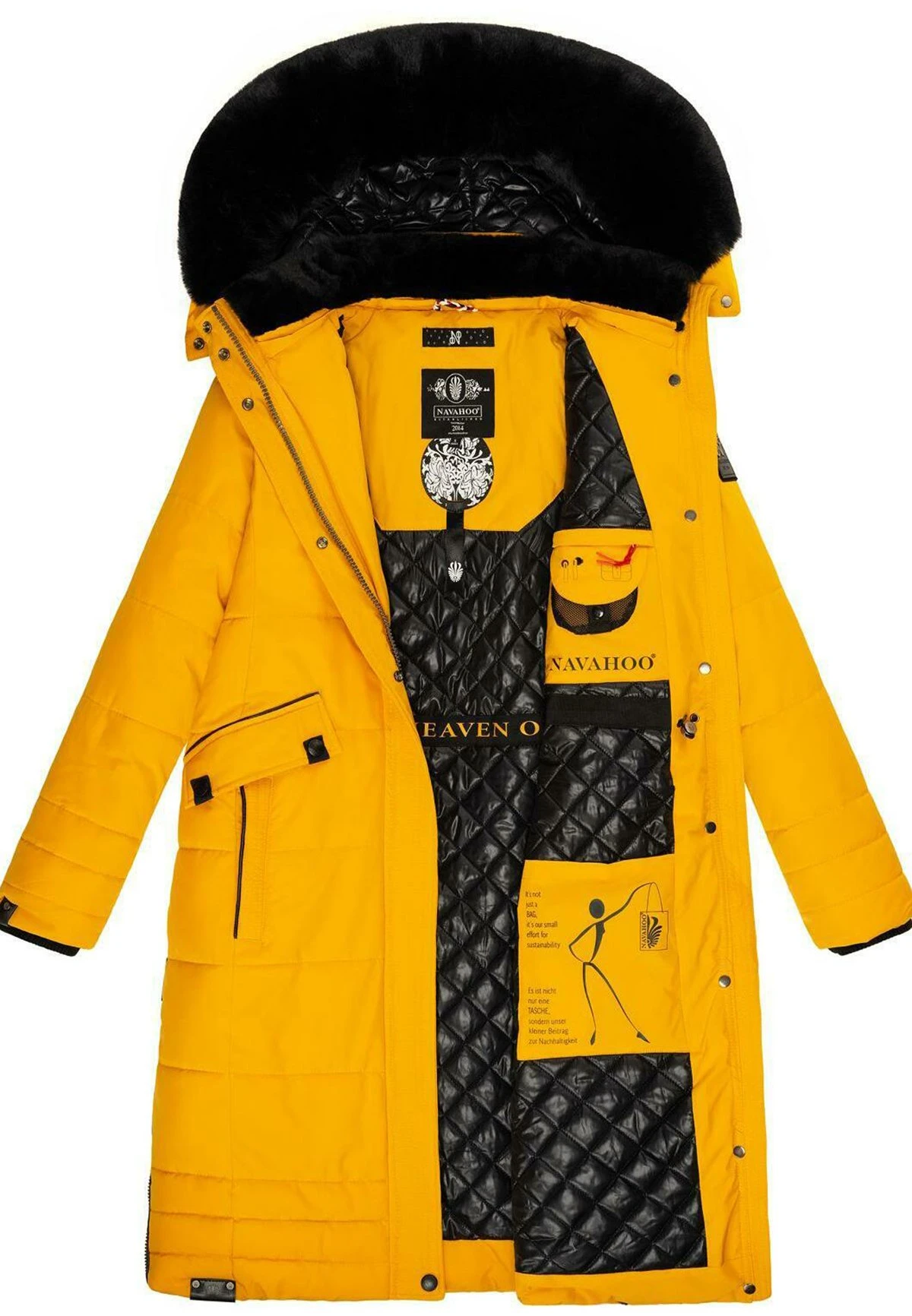 Navahoo Fahmiyaa - Abrigo De Invierno - Dark Yellow - Image 3